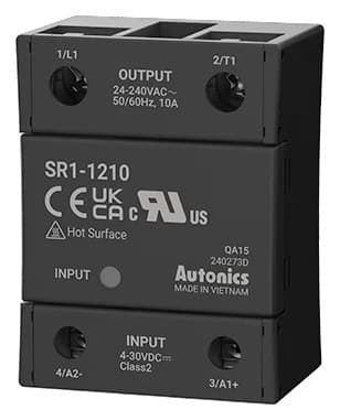 Autonics SR1 serisi tek fazlı solid state röle (gövde görseli)