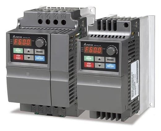 Delta VFD-EL-W hız kontrol cihazı, 0,4 kW, 1 faz 230 V