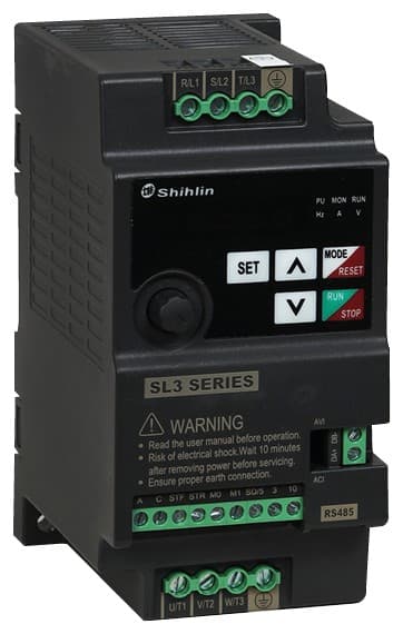 Shihlin Electric SL3-021-0.4K hız kontrol cihazı, 0,4 kW, 1 faz 230 V