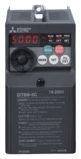 Mitsubishi Electric FR-D700 hız kontrol cihazı, 0,75 kW, 1 faz 230 V