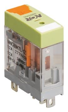 NCR NNC69KTL-1Z minyatür röle, 1 C/O, bobin 12 V DC, test butonlu ve LED'li