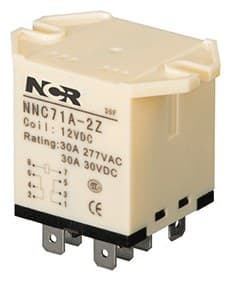 NCR HHC71A-2C yüksek akım rölesi, 2 C/O, bobin 24 V DC, 30 A (JQX-30F muadili)