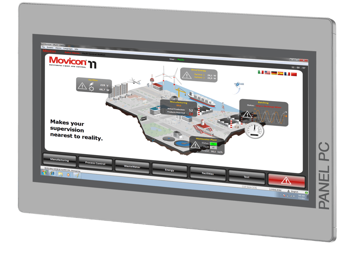 VIPA (Yaskawa) Panel PC PPC010 CE – Movicon 11.5 Runtime endüstriyel dokunmatik panel bilgisayar (gerçek ürün görseli)