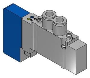 SMC SY3130-5UF1-C6 solenoid valf, 5/2 tek bobinli