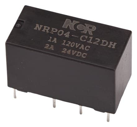 NCR NRP04-C48DH telekom (sinyal) rölesi, 2 C/O, bobin 48 V DC, 0,20 W